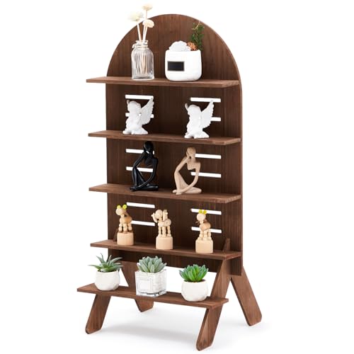 Blulu 5-Tier Wooden Display Shelf for Vendors 31.5 x 16 Inch Tall - Image 2