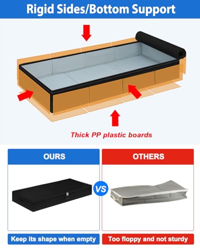 4.5-In Low Profile Under Bed Storage, Rigid Support - Image 4