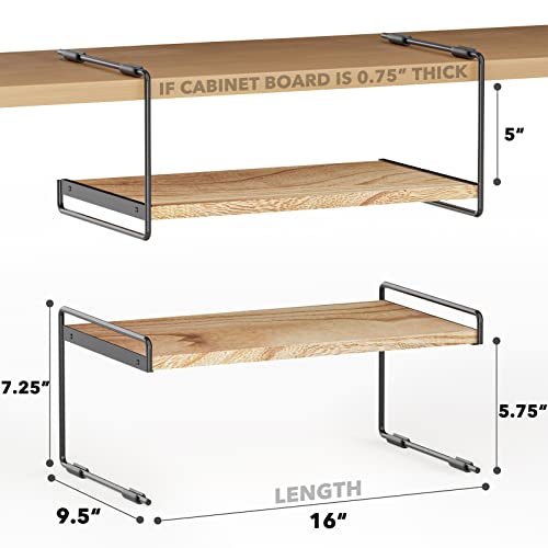 SpaceAid Cabinet Shelf Organizers 2 Pack, Kitchen Counter - Image 4
