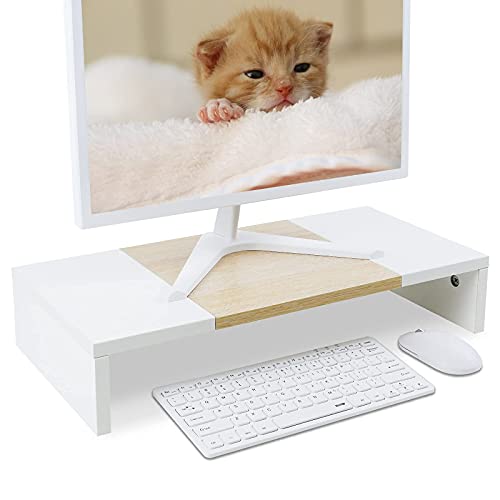 TEAMIX 20 Inch Monitor Stand Riser, Wooden Desktop Riser - Image 7