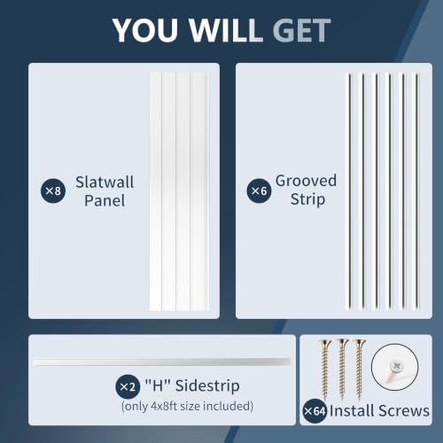 Slat Wall Paneling 4x8 Ft, Garage Slatwall Organizer - Image 5