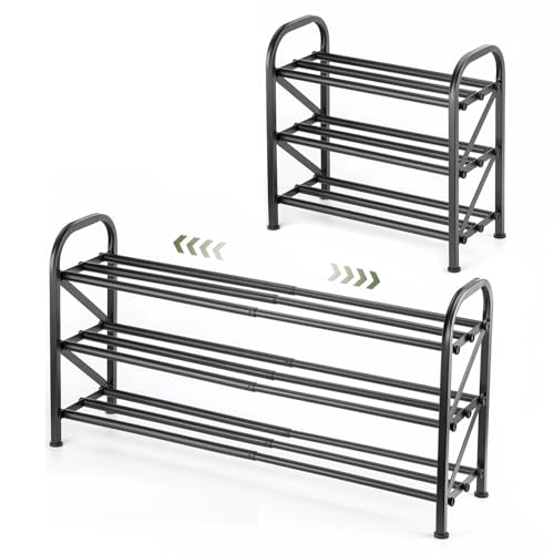 3 Tier Expandable Shoe Rack for Closet | Home Organization - Image 2