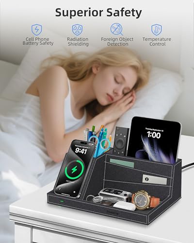 Wireless Charger with Desk Organizer, Fast Charging Station - Image 6