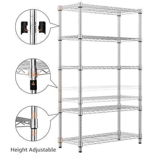 M MZG 1250 lbs Steel Heavy Duty 5-Tier Utility Shelving Unit - Image 6