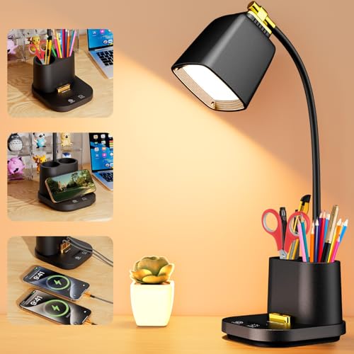 LED Desk Lamp for Dorm 2 USB Ports, Dorm Room Essent | All Products - Image 2