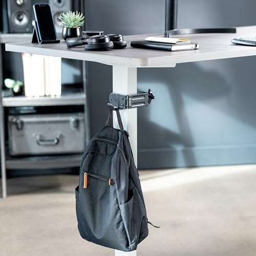 VIVO Black Clamp-on Hook for Desktop and Desk Leg Mounting - Image 3