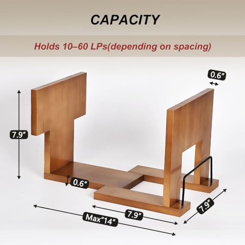 Vinyl Record Holder with Now Playing Display | Home Organization - Image 3
