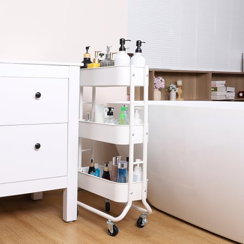 MAX Houser Slim 3-Tier Rolling Utility Cart with Ext | Pull Out Organi - Image 4