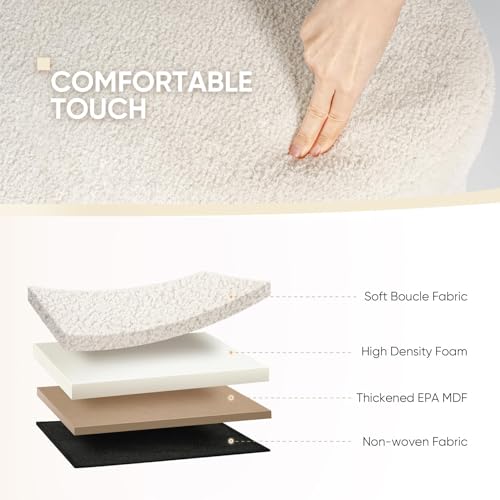 B FSOBEIIALEO 43.3" Sherpa Ottoman with Storage for Living - Image 5