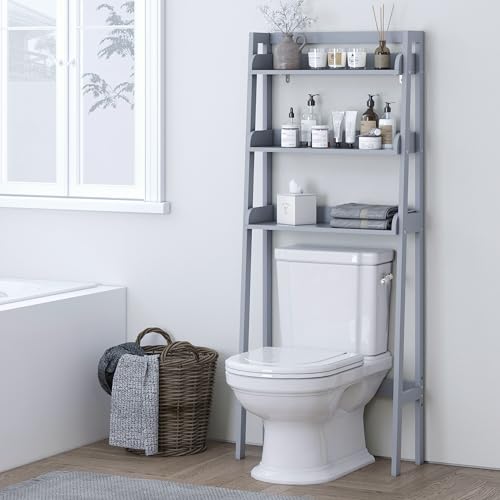 UTEX Over The Toilet Storage Shelf, 3-Tier Bathroom Shelf Rack - Image 7