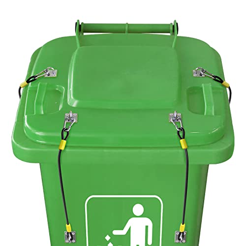 Universal Trash Can Lid Lock with Coated Steel Cable, 4 Pack - Image 2