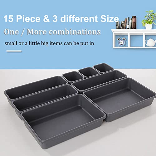 Kutesna 15PCS Interlocking Drawer Organizer, Plastic | All Products - Image 8