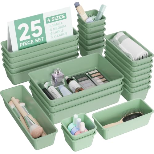 BiuLeon 25 PCS Plastic Drawer Organizers Set, 4-Size | All Products - Image 2