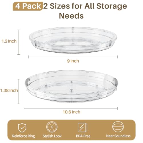 LAMU 4 Pack Lazy Susan Organizer Turntable for Cabin | All Products - Image 3