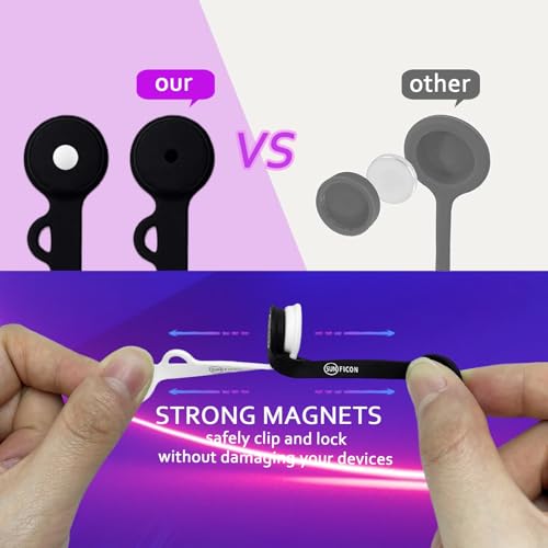 SUNFICON 10 Pack Earbuds Cords Organizers Magnetic Cable Clips - Image 3