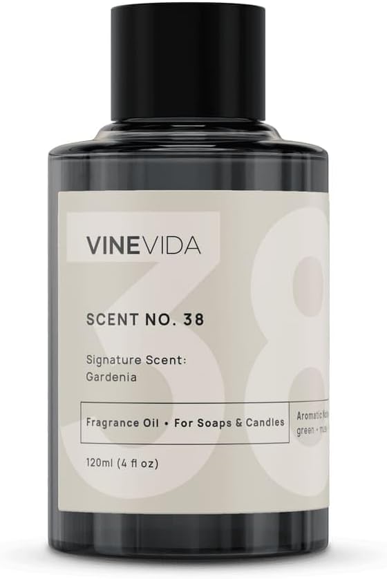 VINEVIDA [4oz] Gardenia Fragrance Oil for Candle Making and Soap Making - Premium Candle Scents for Soy Candles