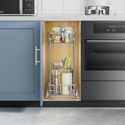 ROOMTEC Pull Out Spice Rack for Narrow Cabinet (5½" W X - Image 4