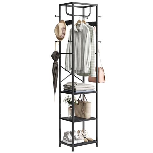 ELYKEN Coat Rack Freestanding, Hall Tree with 3 Shel | All Products - Image 2
