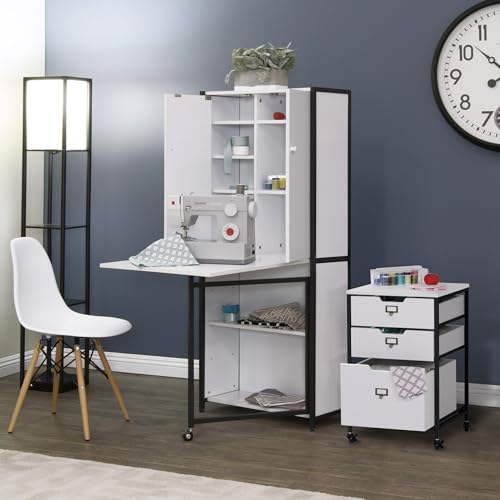 Sew Ready Folding Craft Armoire Cabinet – 58.75″ Tall - Image 3