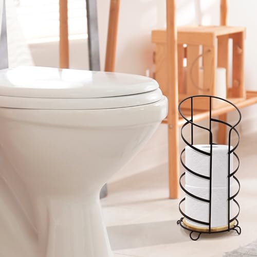 BROOKSTONE, Toilet Paper Holder with Bamboo Base - Image 6