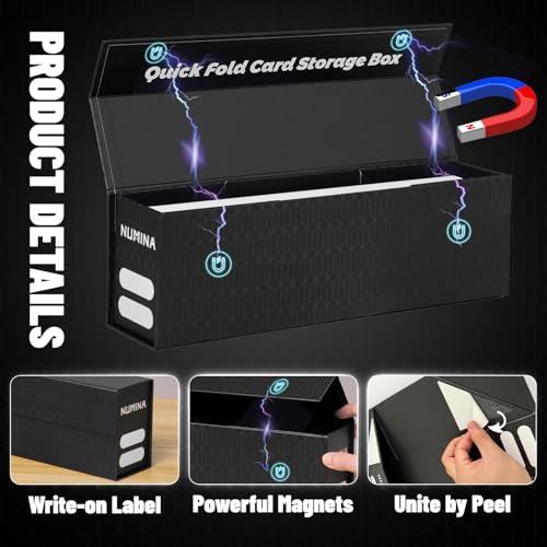 NUMINA 2 Pack Card Storage Boxes with Magnetic Flip-Top - Image 5