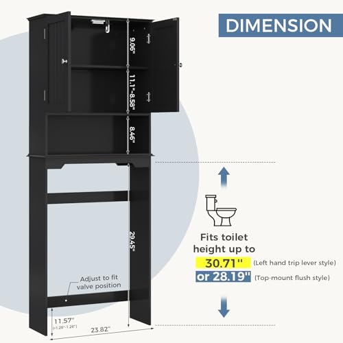 OLIXIS Over the Toilet Storage Cabinet, Bathroom Shelves - Image 3