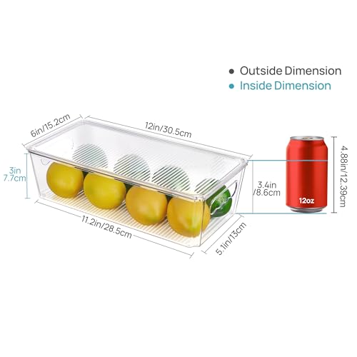 Vtopmart 4pcs Clear Stackable Storage Bins with Lids - Image 3