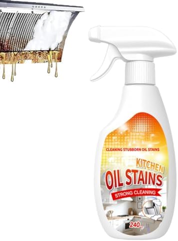 Clean Kitchen Up Oil Stains Spray,Fiell Heavy-Duty Kitchen Degreaser Foam Cleaner,Multi functiona Oil & Stain Foam Remover Spray,For Oven, Counter Tops Stove Range Hood (1pcs)