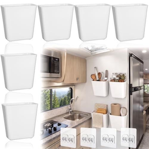 6 Pcs RV Cabinet Storage Box Self Adhesive Wall Mounted Organizer - Image 2