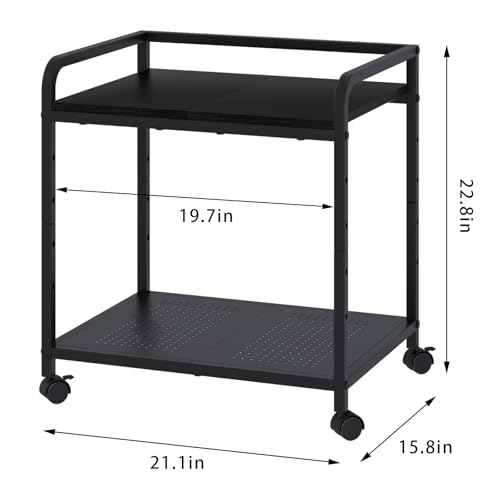21"x15.8" Large Printer Stand with Storage, 2-Tier Under - Image 4