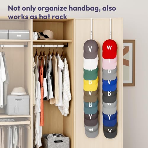 Over the Door Purse Organizer - 2 Packs Wall Mounted Purse - Image 7