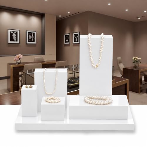Oirlv Small White Display Riser for Jewelry,Cute Trophy Base - Image 6