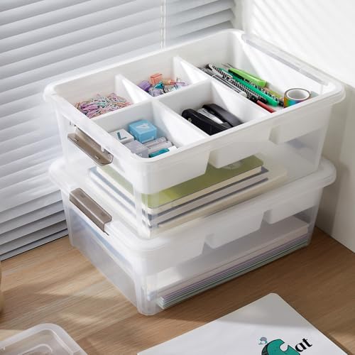 17QT Clear Plastic Box Craft Storage Bin | Home Organization - Image 5