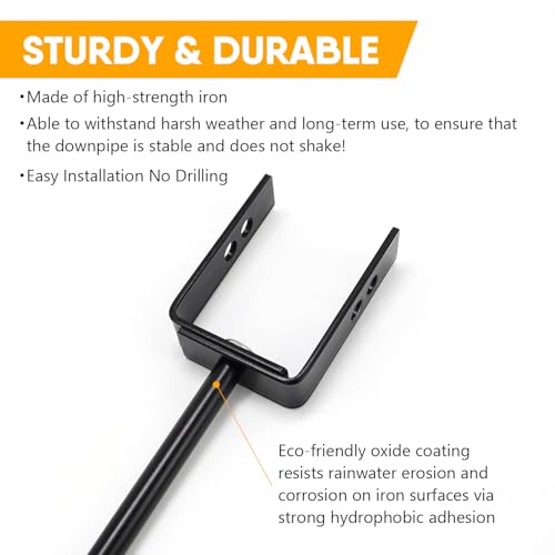 Rainwater Downspout Bracket - Heavy-Duty Galvanized Iron - Image 5