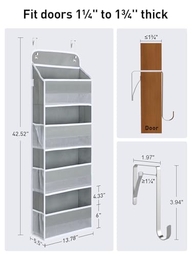 Yecaye 1 Pack Over the Door Organizer, 35.2lbs Load Toy Stuffed - Image 6