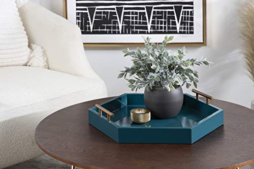 Kate and Laurel Lipton Modern Hexagon Tray, 18 x 18 - Image 3