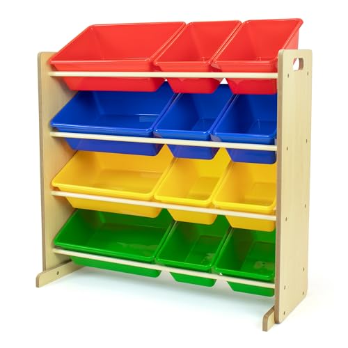 Humble Crew Kids Toy Organizer with 12 Bins, 4 Tier Storage - Image 2