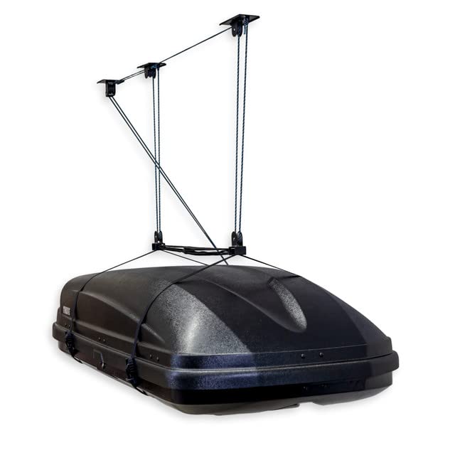 Teal Triangle Cargo Box Hoist, Garage Pulley Lift System - Image 6