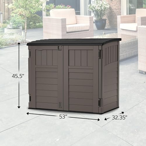 Suncast 34 Cu Ft Horizontal Shed, Outdoor Storage Shed with Floor - Image 4