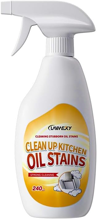LANWEXY-Heavy Duty Glass Stove Top Oven Bbq Grill Microwave Cooktop Cleaner Spray、For Outdoor Grill Electric Stove Top、Non Toxic Fume Free (1 bottle【trial pack】)