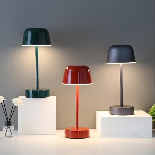 Rechargeable Cordless Mushroom Small Table Lamp with USB Port - Image 4
