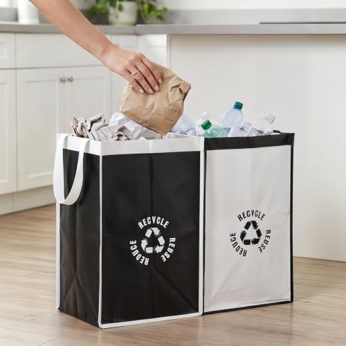 2-piece Set Of Recycling Bags for Kitchen, Reusable Waste Sorting - Image 2