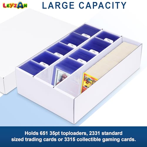 2-Pack Trading Card Storage Box, 3-Row Bulk Storage - Image 6