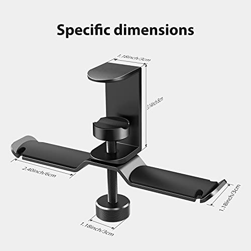 Dual Headphone Stand Hanger Under Desk, 360 Degree - Image 6