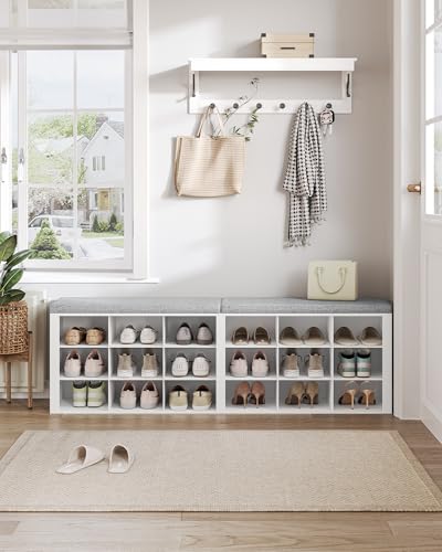 Hzuaneri Shoe Storage Bench with Cushion, Storage Bench - Image 4