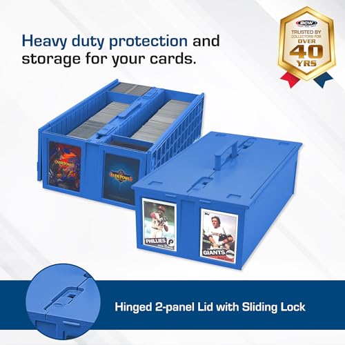 BCW Collectible Card Bin – (Single, Blue) | Holds up - Image 4
