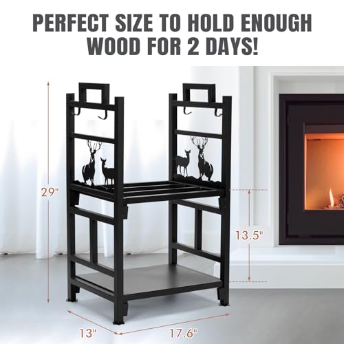 INNO STAGE Firewood Rack Fireplce Firepit Tools Set, Iron - Image 4