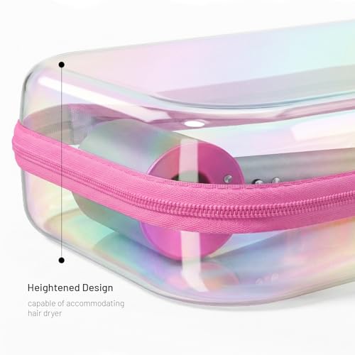 Clear Hard Shell Zipper Organizer Cases, 2 Pack, Iridescent - Image 7
