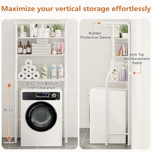 UDEAR 3-Tier Over The Toilet Rack,with Hanging Rod - Image 7