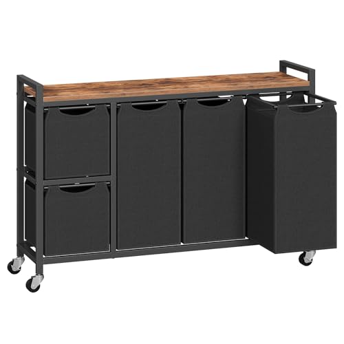 HOOBRO Laundry Sorter with 5 Sections, 45.5 Gal. (170 L) - Image 2